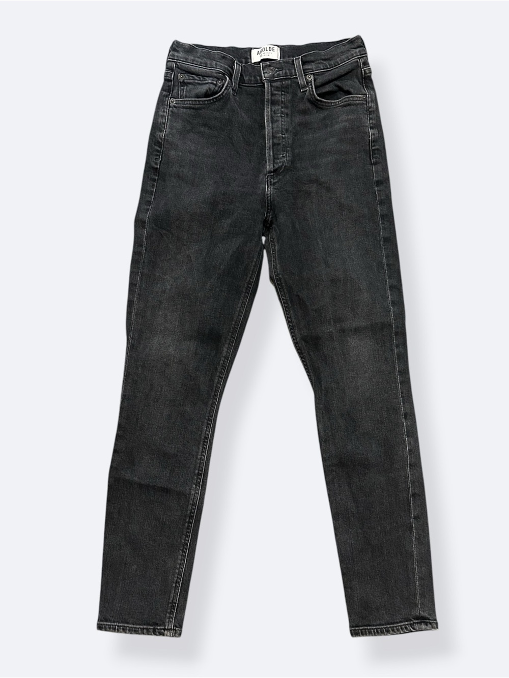 agolde Nico black wash stretch jeans